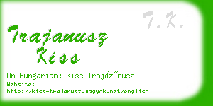 trajanusz kiss business card
